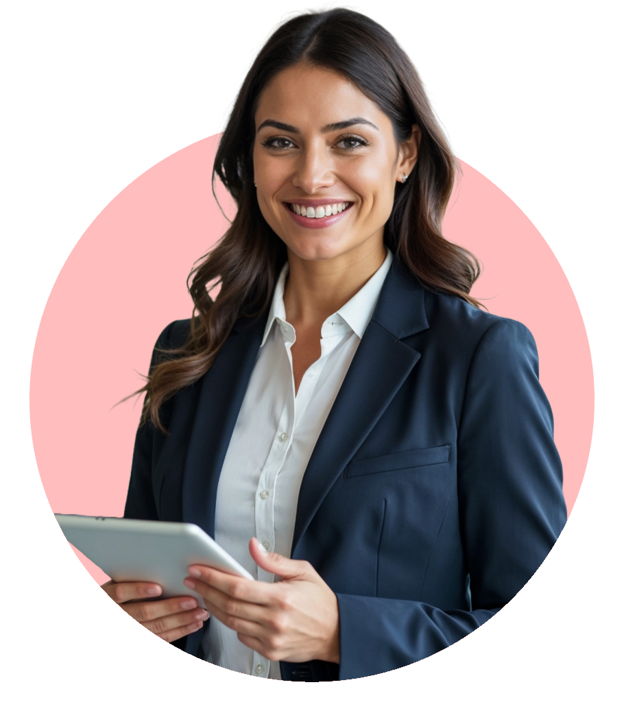 Professional businesswoman representing financial services – expert in accounting, bookkeeping, auditing, and tax planning for SMEs and MMEs in the UAE.
